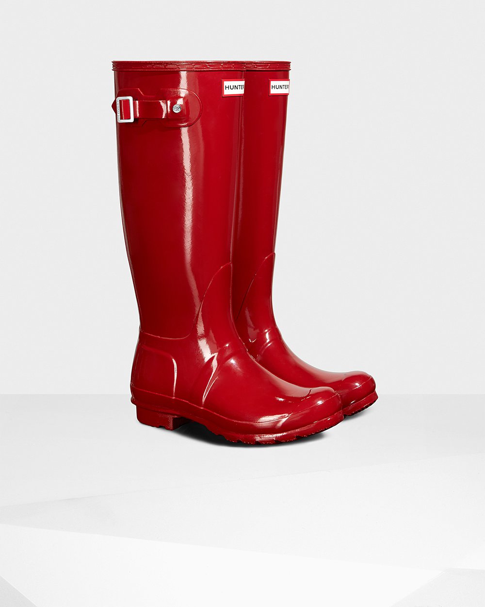 Womens Hunter Tall Rain Boots Red - Original Gloss - 9053821-AZ